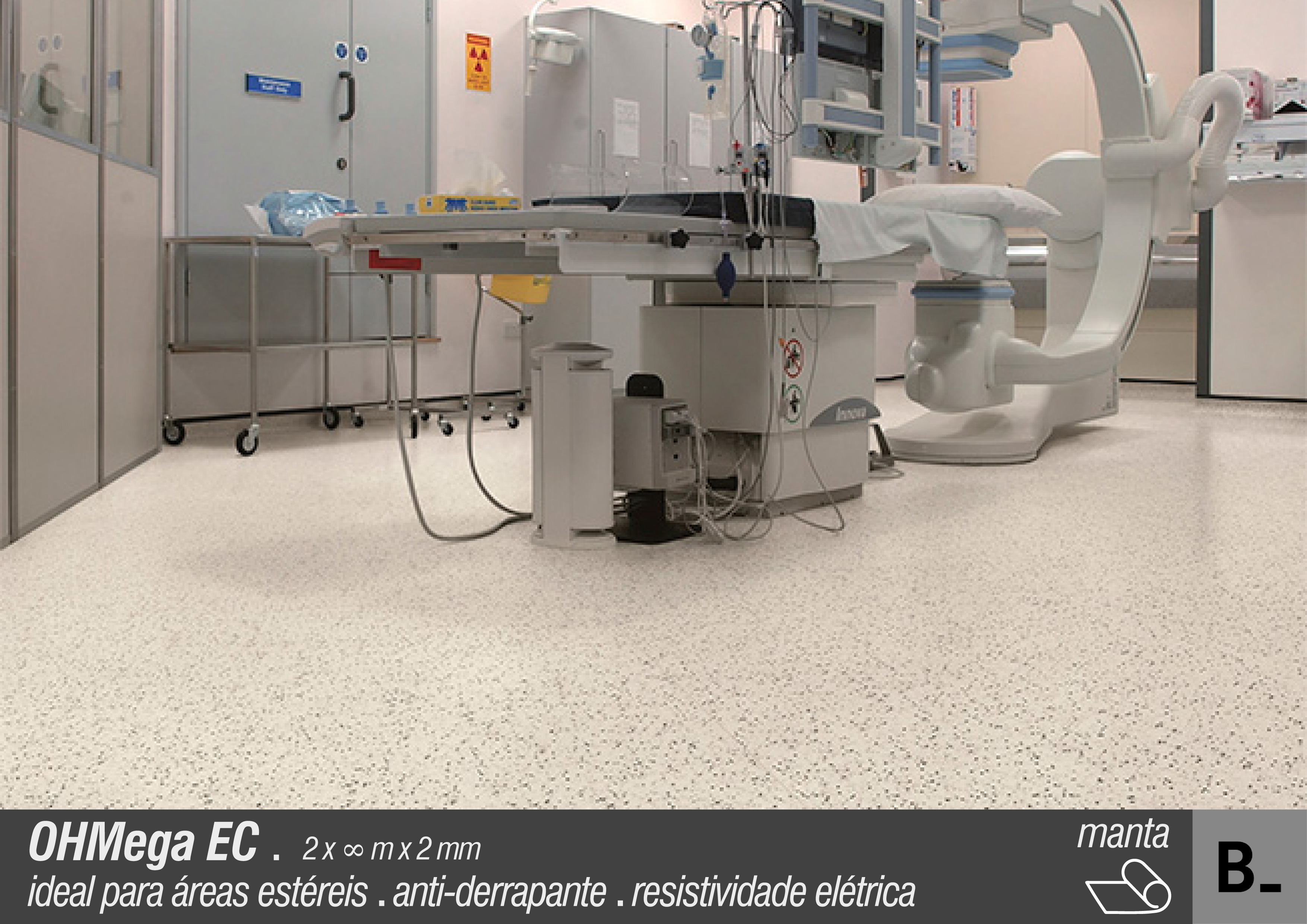 Piso condutivo de última geração para áreas que exigem controle da condutividade elétrica. Indicado para centros cirúrgicos, laboratórios, UTIs e centros de radiologia.